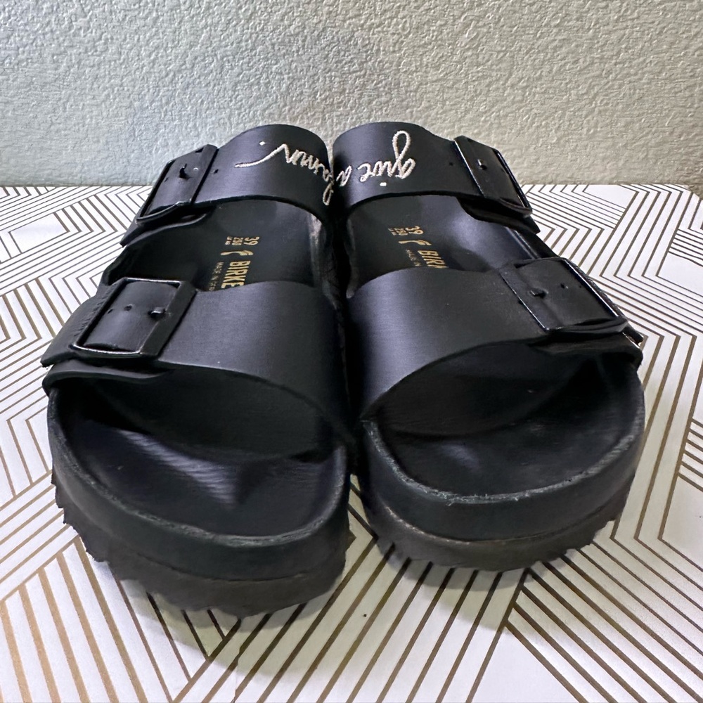 Lingua Franca & Birkenstock Black Arizona Sandal